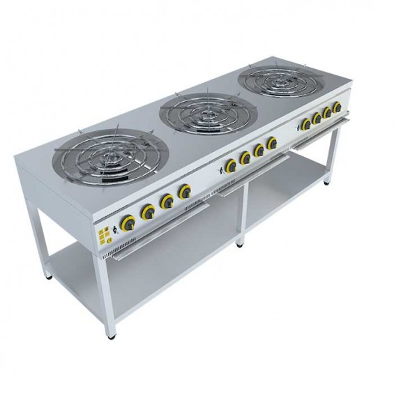 Taban Raflı Gazlı Su Böreği Ocağı 210x70x85