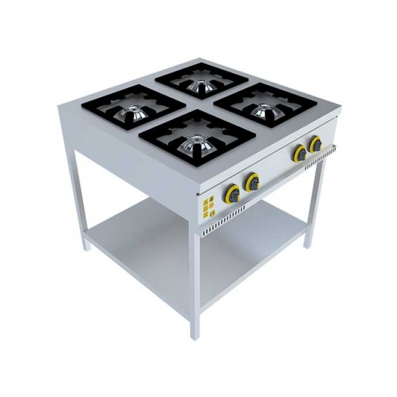 4'LÜ Taban Raflı Mıdı Ocak 90x90x85