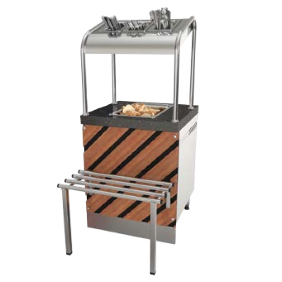 OVAL BÜKÜMLÜ GRANİT TABLALI EKMEKLİKLİ KÜVER ÜNİTESİ 90x88x85