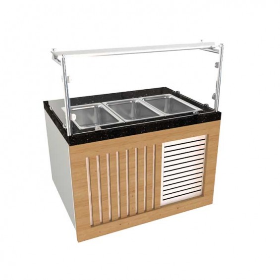 120'lik Havuzlu Granit Tablalı Soğuk Servis Ünitesi (Gn 1/1 150X3) 120x88x85