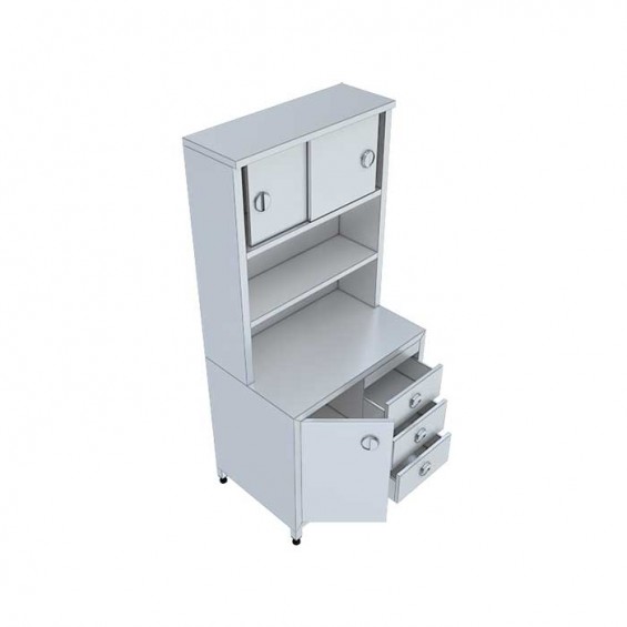 Blok Çekmeceli Üst Dolaplı Servant 304K --x60x190